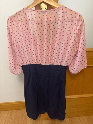 Vestido Killah lunares rosa y azul marino Talla M