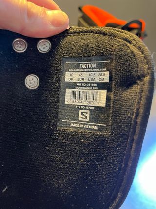 Botas Snowboard Salomon Negras Naranja