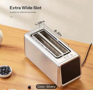 Tostadora Larga Ranura Plata