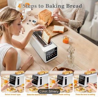 Tostadora Larga Ranura Plata