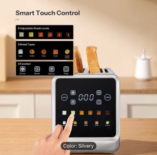 Tostadora Larga Ranura Plata