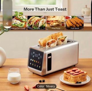 Tostadora Larga Ranura Plata