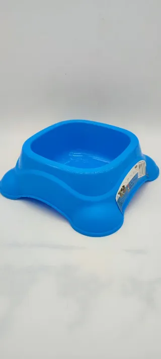 Comedero perro plástico rosa