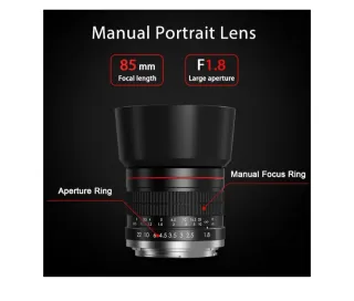 Lente 85mm con Parasol