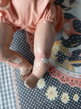 Muñeco antiguo cartón piedra