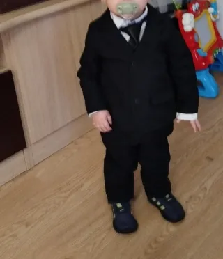 Disfraz Bebé Jefazo Traje Negro