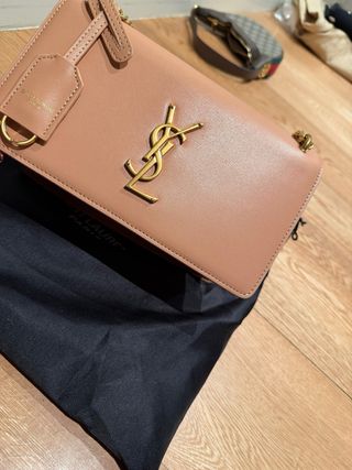 Bolso YSL Sunset Medium Piel Beige Oro