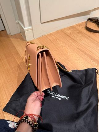 Bolso YSL Sunset Medium Piel Beige Oro