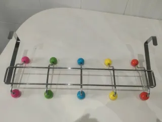 Perchero de puerta multicolor