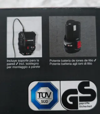 Batería 12V 2.5Ah y Cargador 6A Parkside