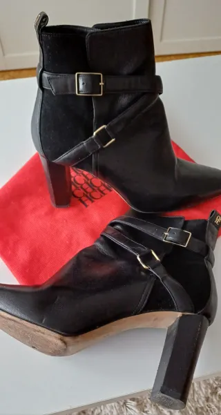 Botines Carolina Herrera Talla 36 Negros