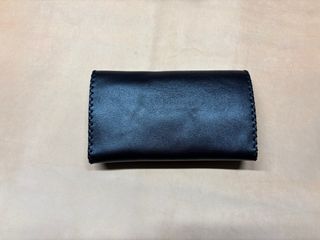 Porta tabacco in pelle nero