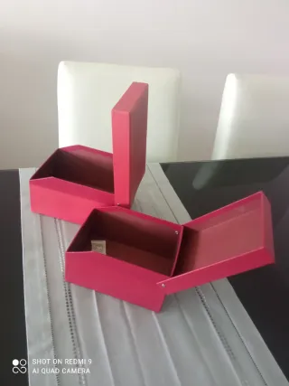 Lote 2 Cajas Burdeos