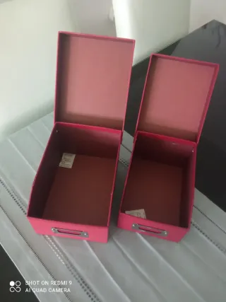 Lote 2 Cajas Burdeos