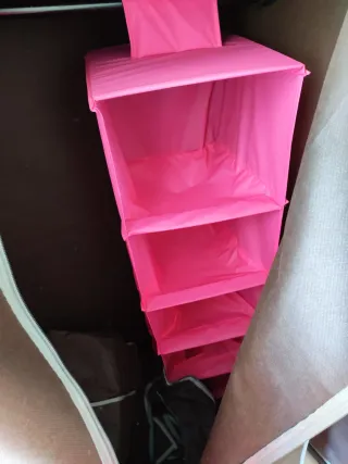 Organizador de armario rosa
