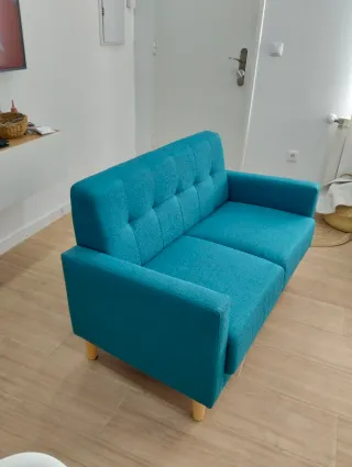 Sofá moderno azul turquesa