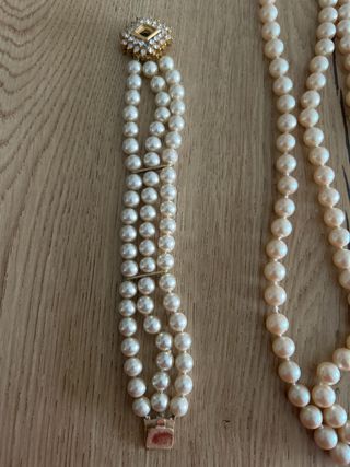 Conjunto Perlas Vintage Pulsera y Collar