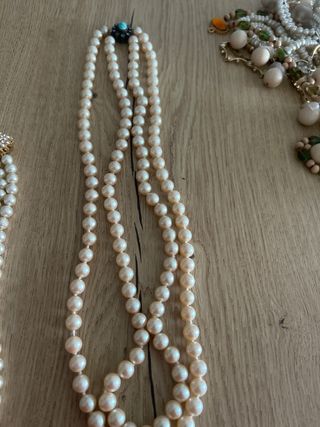 Conjunto Perlas Vintage Pulsera y Collar