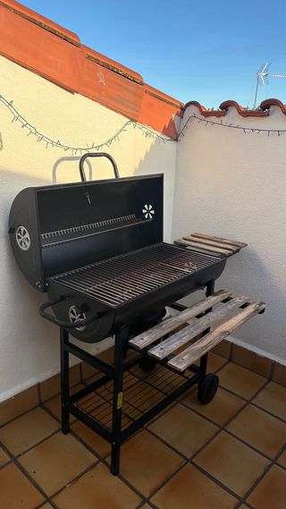 Barbacoa de carbón metálica