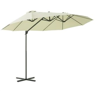 Sombrilla Doble Beige/Blanca 270x445x260cm