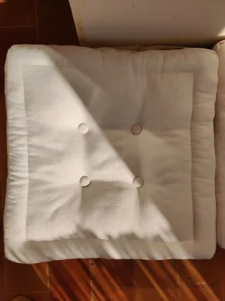 Cojines de jardín blancos (2 unidades)