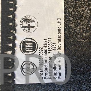 JUEGO ALFOMBRILLAS FIAT / CITROEN / PEUGEOT NUEVO