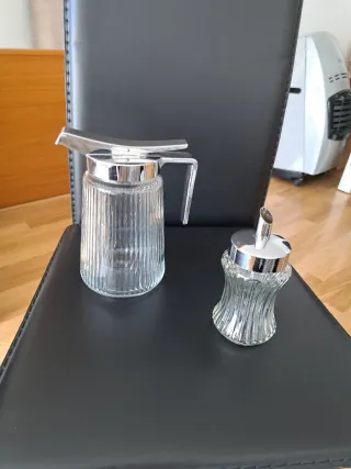 Azucareros dos tamaños Cristal Años 70