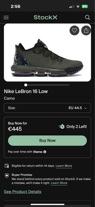 Zapatillas Baloncesto Nike Lebron 16 Verde Camufla