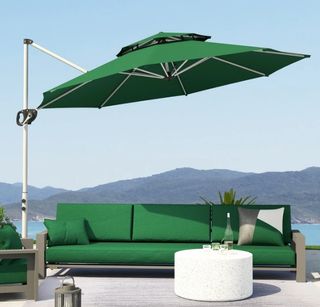 Parasol Excéntrico Verde Ø292 cm
