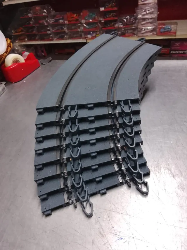 Scalextric 8 curvas Powerline pista gris moderna