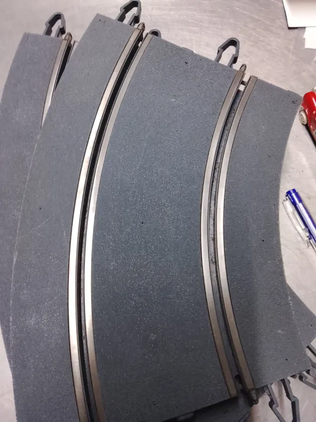 Scalextric 8 curvas Powerline pista gris moderna