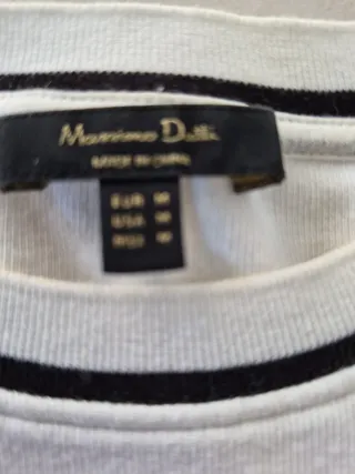 Camiseta Massimo Dutti Blanca Talla M