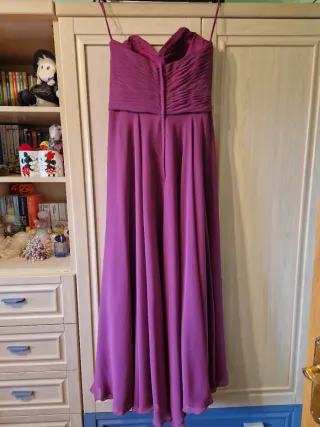 Vestido fiesta palabra de honor morado