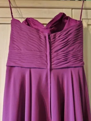 Vestido fiesta palabra de honor morado