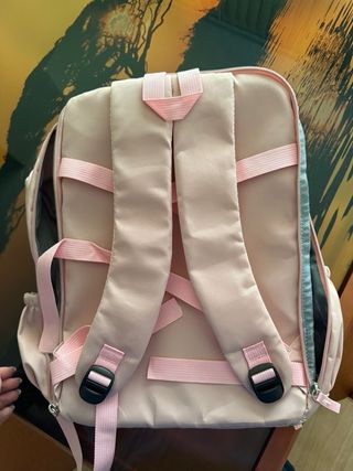 Mochila de viaje rosa
