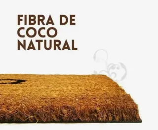 Tappeto d'ingresso Hola y Adeu Fibra Cocco