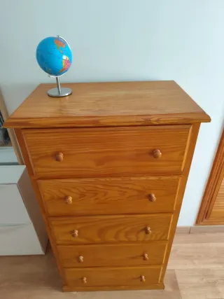 Sinfonier Cómoda Pino 5 Cajones