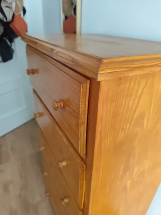 Sinfonier Cómoda Pino 5 Cajones