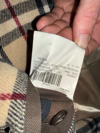 Burberry Giacca Uomo OriginaleMarrone Interno tg48