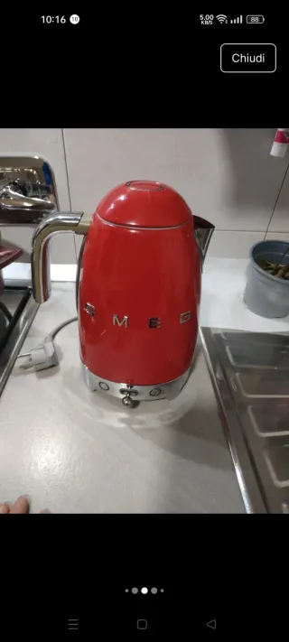 Bollitore Smeg Rosso