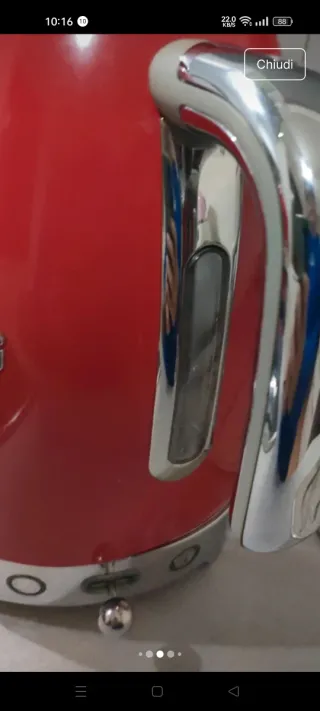 Bollitore Smeg Rosso