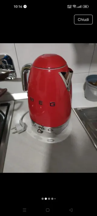Bollitore Smeg Rosso