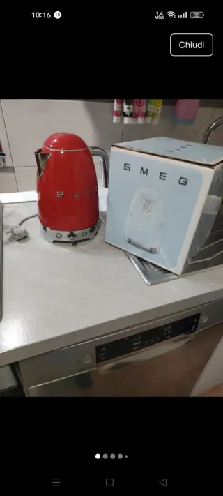 Bollitore Smeg Rosso