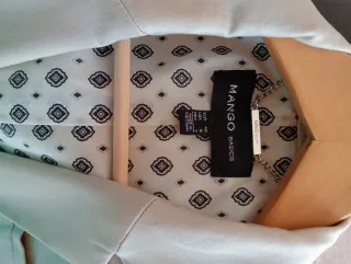 Mango Traje Pantalón Beige