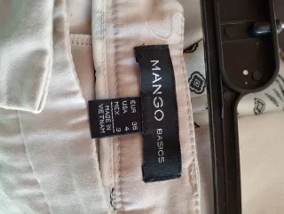Mango Traje Pantalón Beige