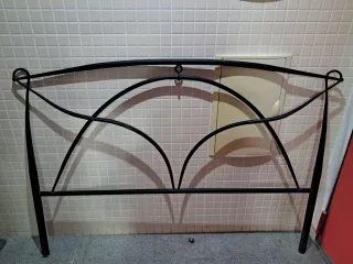 Cabecero de forja negro cama matrimonio