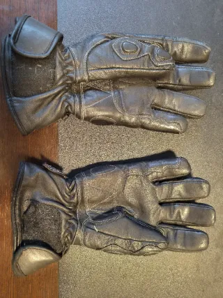 Guantes moto de piel