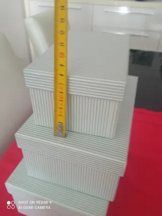 Lote 3 Cajas Decorativas Rayas