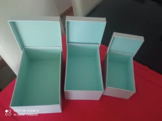 Lote 3 Cajas Decorativas Rayas