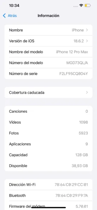 iPhone 12 Pro Max Gris Espacial